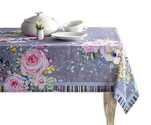 Maison d' Hermine Sweet Rose Lavender - Country Garden - Tovaglia in 100% (M1y)
