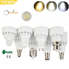 Dimmable 7W 12W LED COB Spotlight Bulbs GU10 MR16 E27 E14 White Bright Lamp AJ