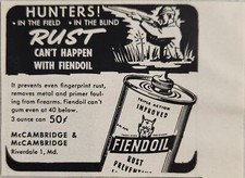 1958 Print Ad Fiendoil Rust Prevention for Hu...