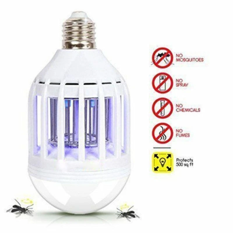 Mosquito Killer Lamp Led Light Bulb Pest Control Fly Bug Insect Electric Zapper