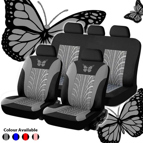 Juego completo de fundas de asiento de auto lavables aptas para reposacabezas Toyota Camry negras/grises - Imagen 3 de 11