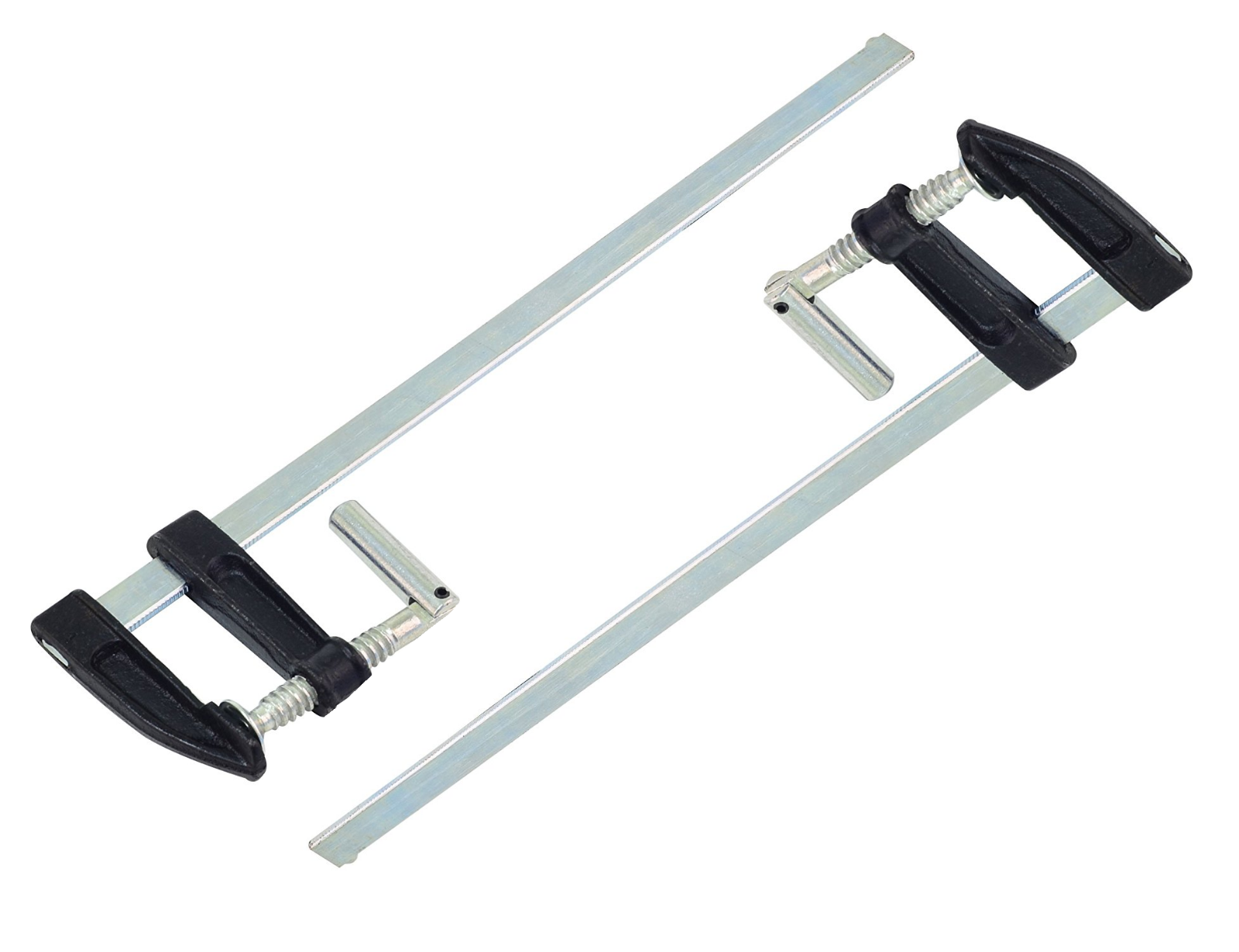 2PC F CLAMPS HEAVY DUTY 300MM X 50MM Steel HANDLE QUICK SLIDE Wood