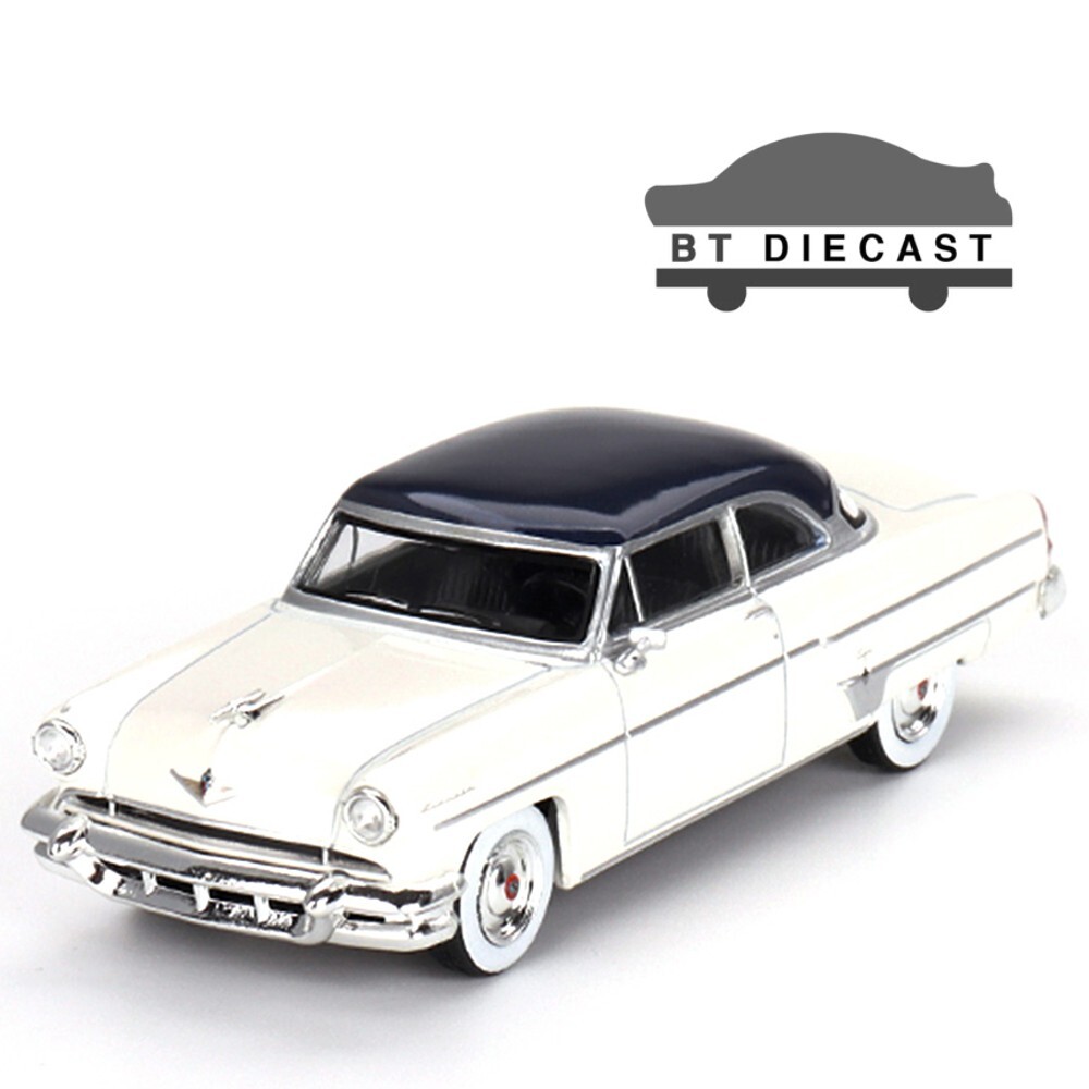MINI GT 1954 LINCOLN CAPRI 1/64 DIECAST ARCTIC WHITE / ATLANTIC