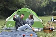 3/4 Person Camping Dome Tent with Carry Bag, Lightweight Waterproof Portable Bac