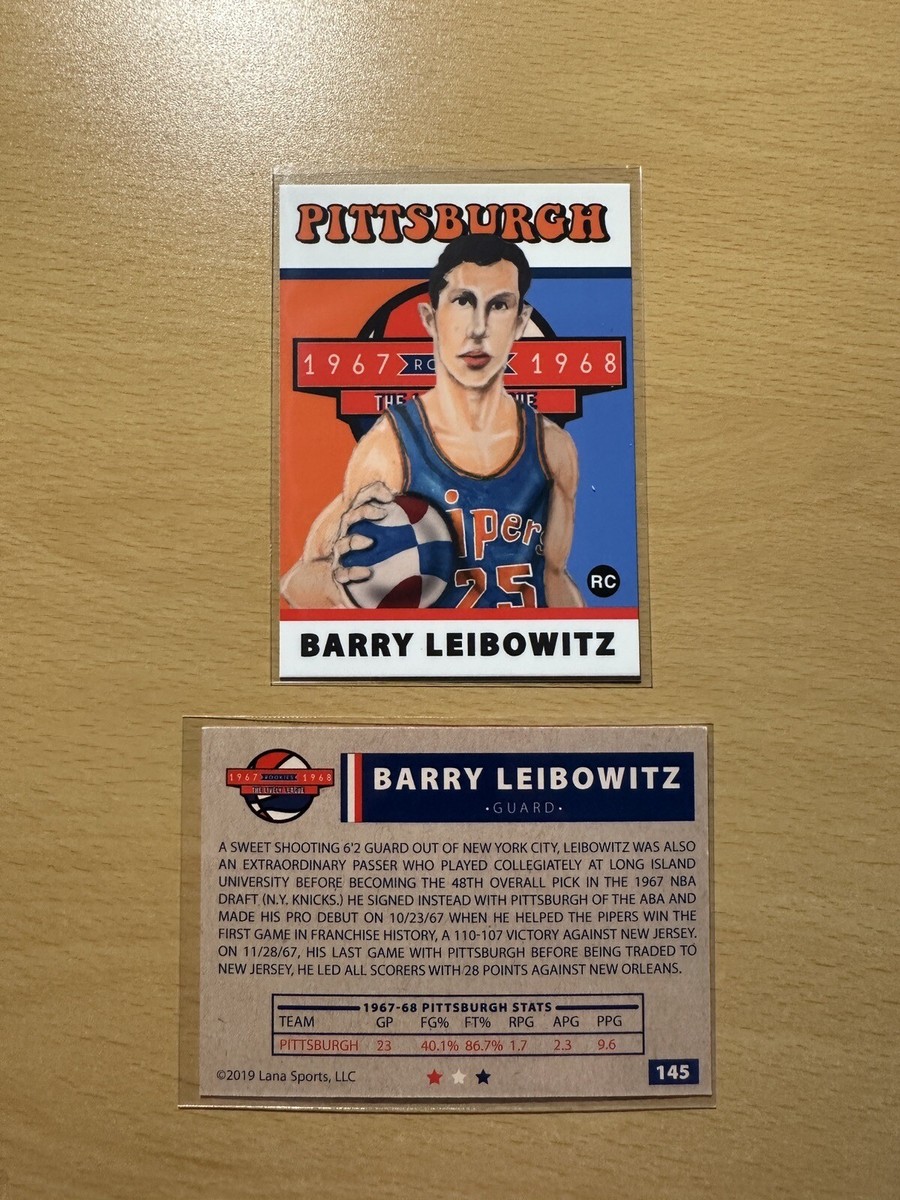 2019 1967-68 Lana Sports ABA #145 BARRY LEIBOWITZ Rookie RC