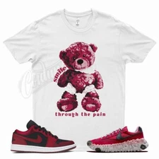 White SMILE T Shirt for N Overbreak SP Air 1 Low SE Dark Beetroot