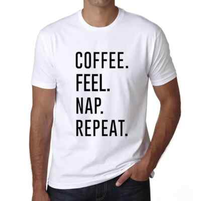 ULTRABASIC Herren T-Shirt Kaffee Sensation Nickerchen Repetition Coffee Feel Nap