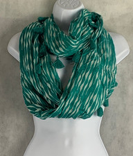 Echo Design Women's Circular Waves Loop Scarf, Caribbean Blue Teal, One Size
