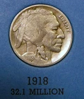1918 Buffalo Nickel -VG + / Fine  (S3)