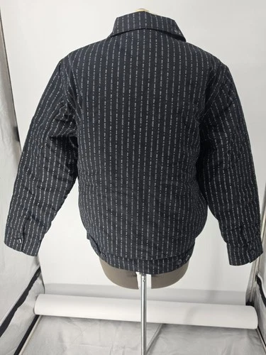 END X Dickies Men's Insulated Lined Black Pinstriped Eisenhower Jacket M Collab image 4