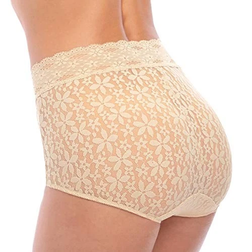 WACOAL WOMEN'S HALO LACE BRIEF PANTY MEDIUM NATURAL NUDE 870405 - Image 2 of 4