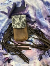 Fringe Hill Brown Southwest Fringe iPhone Crossbody Bag Missing Strap H65