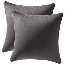 Throw Pillow Covers 24x24 Dark-Grey: 2 Pack 24" x 24" Pack of 2 Dark Grey