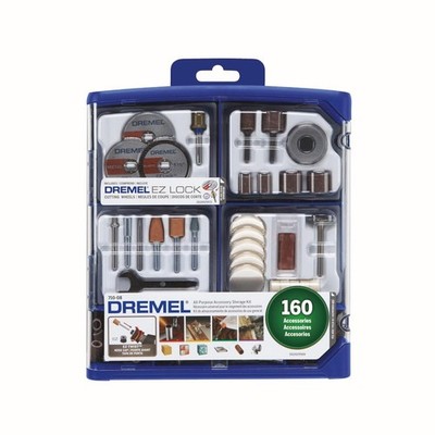 Dremel 160-Piece Rotary Tool Accessory Kit with EZ Lock Technology - 1/8'' Shank