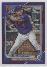 2024 Bowman Mega Box Chrome Purple Mojo Refractor 117/250 Francisco Alvarez 00jv