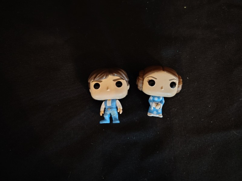 Funko Pocket Pop!  Han Solo and Princess Leia from2022 Star Wars Advent Calendar