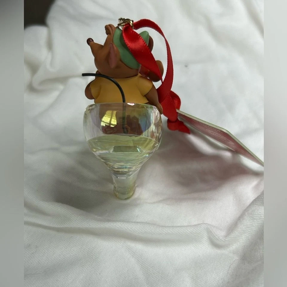 Disney Cuaderno de bocetos Jaq and Gus Vidrio Cenicienta Zapatilla Ornamento Raro 2013 Foto 4 de 4