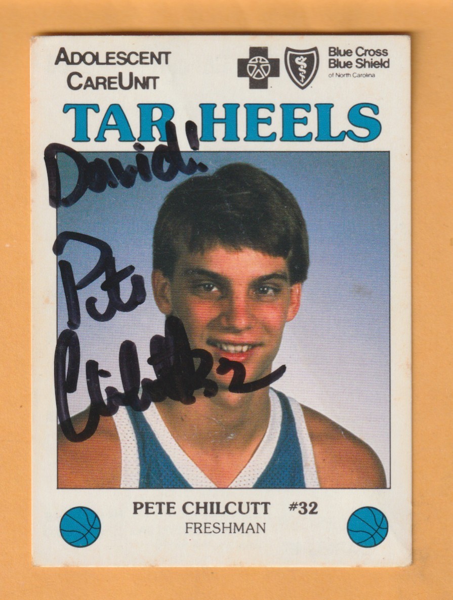 Pete Chilcutt North Carolina Tar Heels AUTO Signed 1987-88 Card Eutaw Alabama