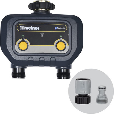 Melnor 65183AMZ Bluetooth Hose Timer, 2-Zone Programmable Watering Timer, Quick
