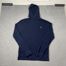 Vintage 90s Polo Ralph Lauren Hoodie Mens XL Pullover Lizard Waffle Thermal Knit