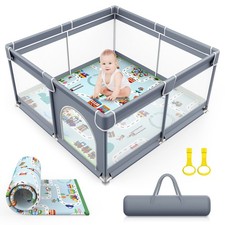 Corral VANCLE Con Tapete 50x50 Pulgadas Para Bebes Centro De Actividades