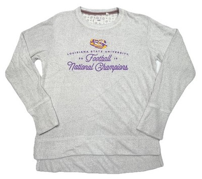 Pressbox LSU Tigers 2019 National Champions Pullover Terry Sweatshirt Women s L