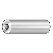 Spacer, 3/8 In Screw Size, Plain Aluminum, 1 1/2 In Overall Lg, 0.38 In Inside