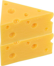 2Pcs Realistic Cheese Models Decorative Cheese Ornaments for Photography Props V