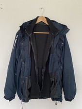 Dickies Mens Navy 3 in 1 Work Jacket Coat Size M Hooded Fleece Lined