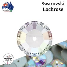 Swarovski 3000 Lochrosen Sew On Crystal - 8mm - 12pcs pack - Vintage