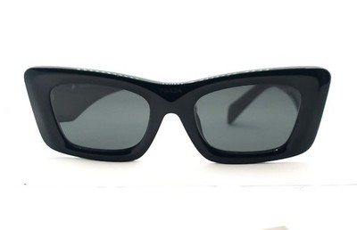 Prada SPR 13Z-F sunglasses 1AB-5S0 Black/Gray lenses size 52 new
