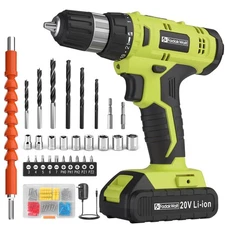 FADAKWALT Cordless Drill Set, 20V Electric Power Drill with Battery And Charg...