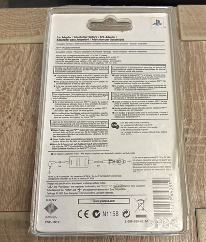 Adaptador/Cargador Coche Oficial Sony PSP Nuevo Precintado Raro - Imagen 2 de 2