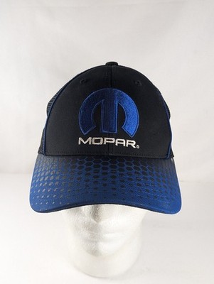 Mopar Hat Hook n Loop Bill Design Black & Blue Muscle Car Dodge Hemi