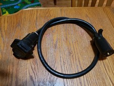 POLLAK 12-705 made in U.S.A. 7-Way RV Blade Socket Harness Adapter