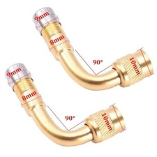 2x Tyre Valve Extension 90-Degree Adaptor Car Motorcycle Tire Stem Extender