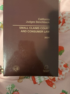 #ad California Judges Benchbook Small Claims Court And Consumer Law 2024 $55.00