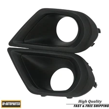 Pair Fog Light Black Bezel Trim Cover Set For 2014 2015 2016 Subaru Forester