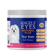 Dog Tear Stain Prevention Soft Chews Beef Flavor 90 Count Angels Eyes Natural