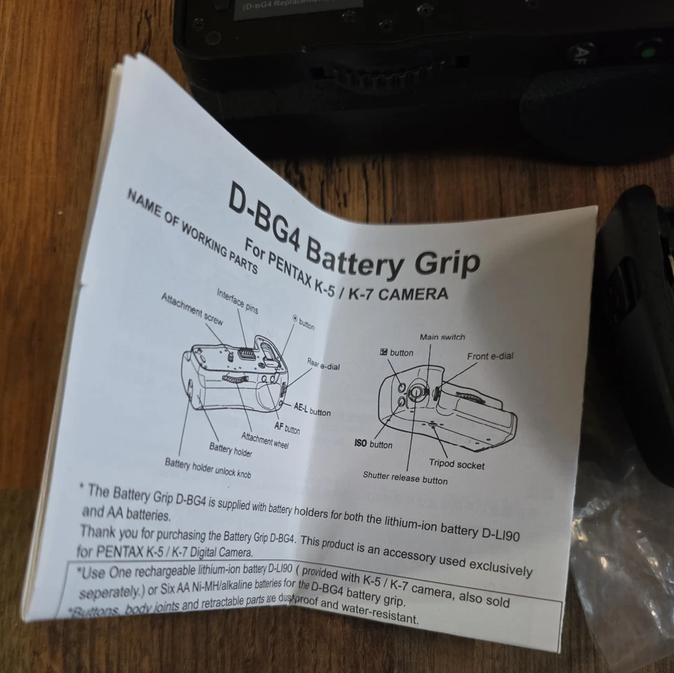 D-BG4 Battery Handle Grip Camera Accessories For Pentax K-5 K-7 K-5II K-5IIS - Image 4 of 4