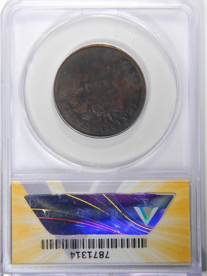 1798/7 DRAPED BUST LARGE CENT ~ ANACS G4 ~ STYLE 1 HAIR S-151 ~ BOLD OVER DATE! - Image 4 of 4