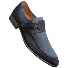Diesel Burnished Suede Royal Monk Strap Mezlan Dress Shoes for Men