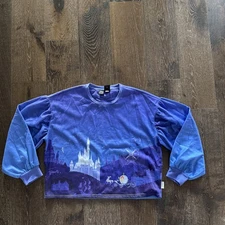 Disney Her Universe Top Pullover Womens Sz 1X Purple Cinderella Castle Ashley