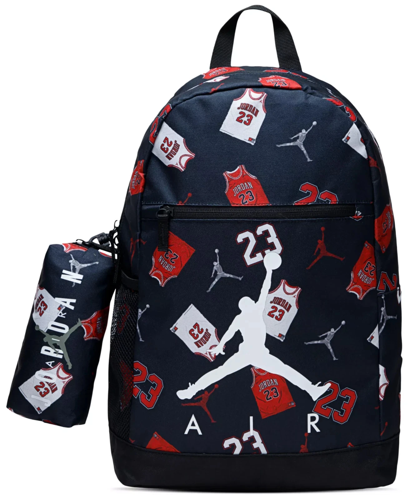 Nike Jordan YOTH 18" Backpack SCHOOL BAG Pencil Case BLACK RED 9A0503 $50 NEW