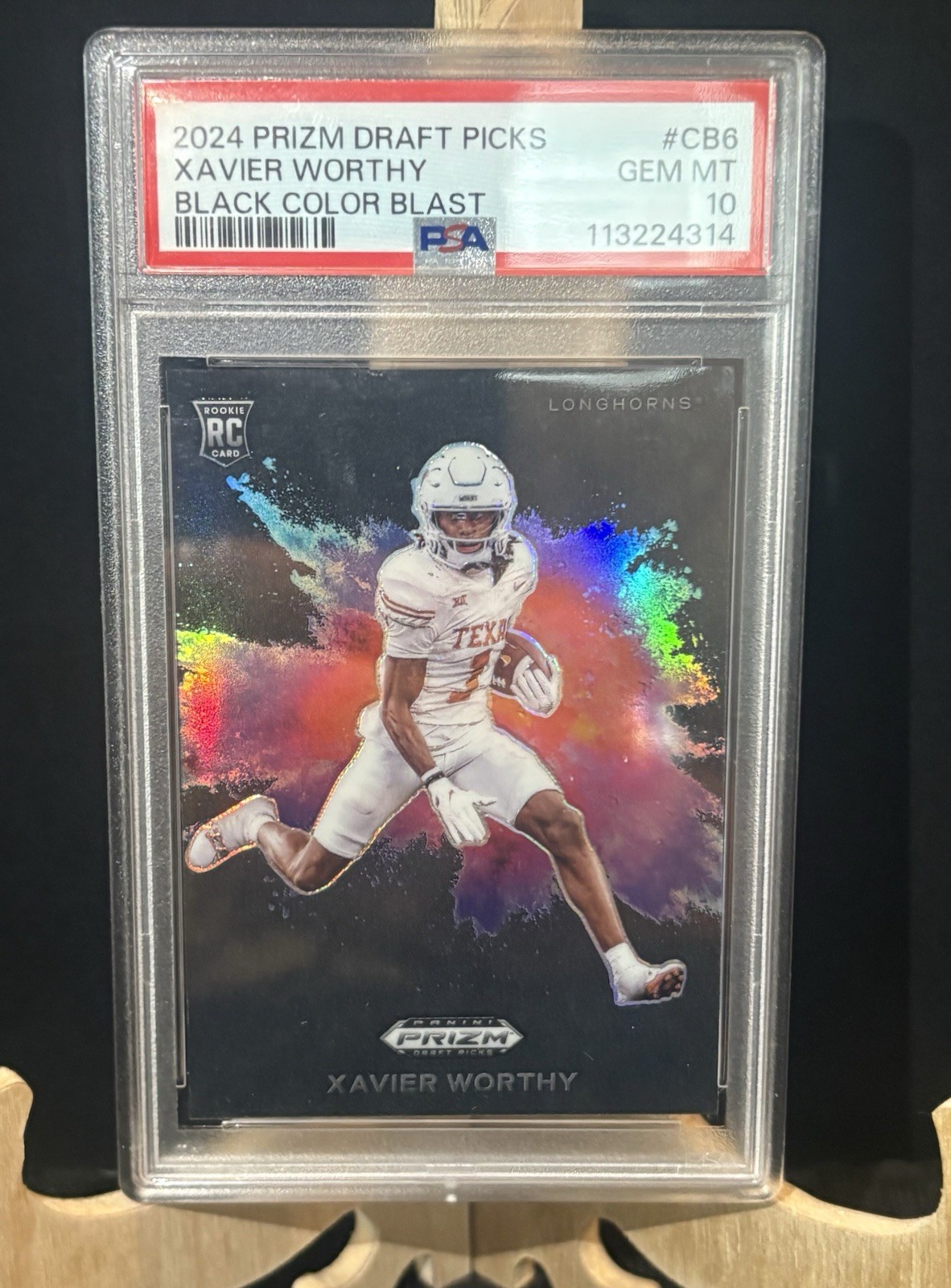 Xavier Worthy Panini Prizm Draft Picks Black Color Blast #CB6 Base