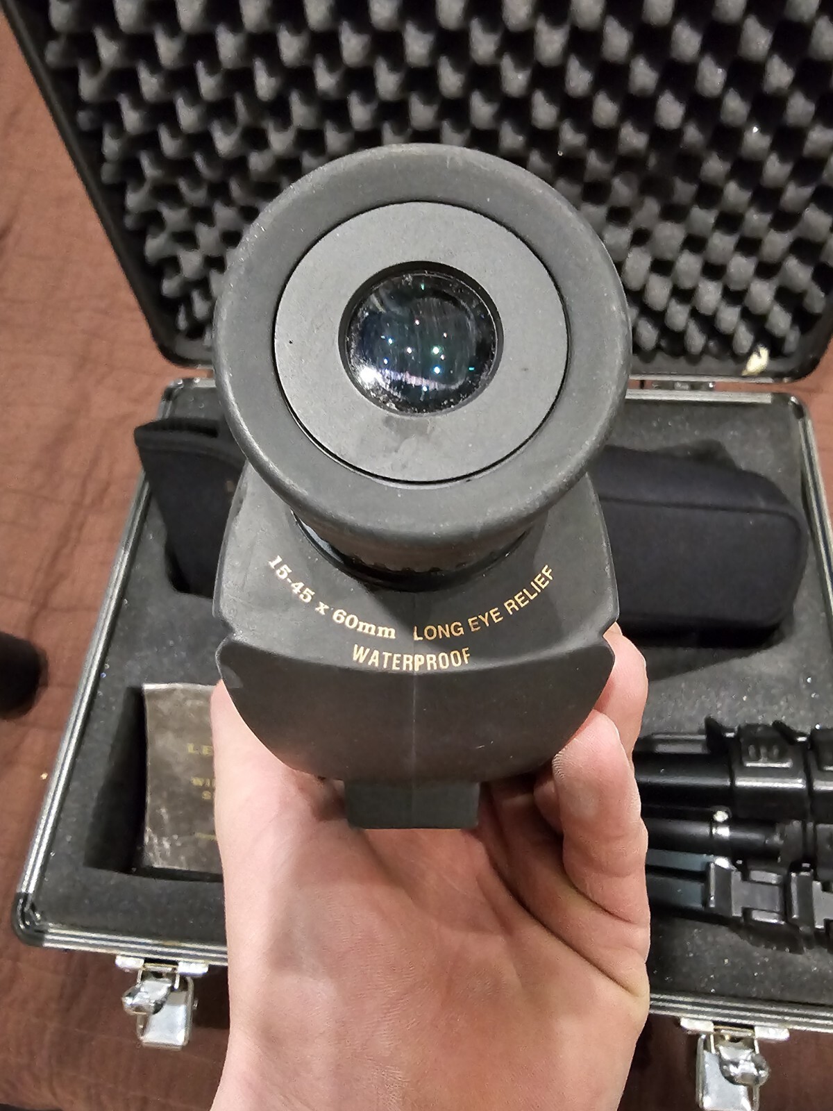 Leupold Sequoia Spotting Scope 1545x60mm Straight, Green Ring Barely