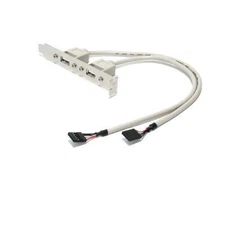 StarTech USBPLATEB 2 Port USB A Female Slot Plate Adapter w Motherboard Headers