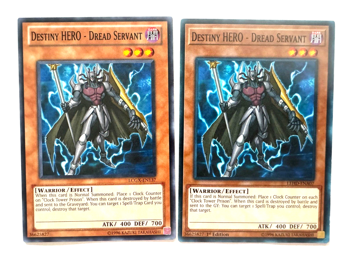 Destiny HERO - Dread Servant - LCGX-EN137 / LEHD-ENA07 - Common - NM YuGiOh! X2 | eBay Destiny HERO - Dread Servant - LCGX-EN137 / LEHD-ENA07 - Common - NM YuGiOh! X2 | eBay