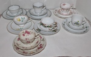 VTG TRIO CUP  SAUCER & PLATE SET- Choice Noritake, Bayreuth, Kaiser, ETC - Mint