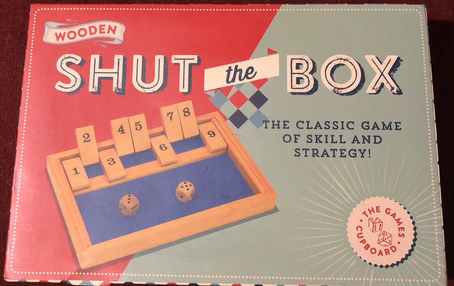 NEW SEALED Classic Wooden Shut The Box Game Set 9x6 Inch By Professor  Puzzle | eBay